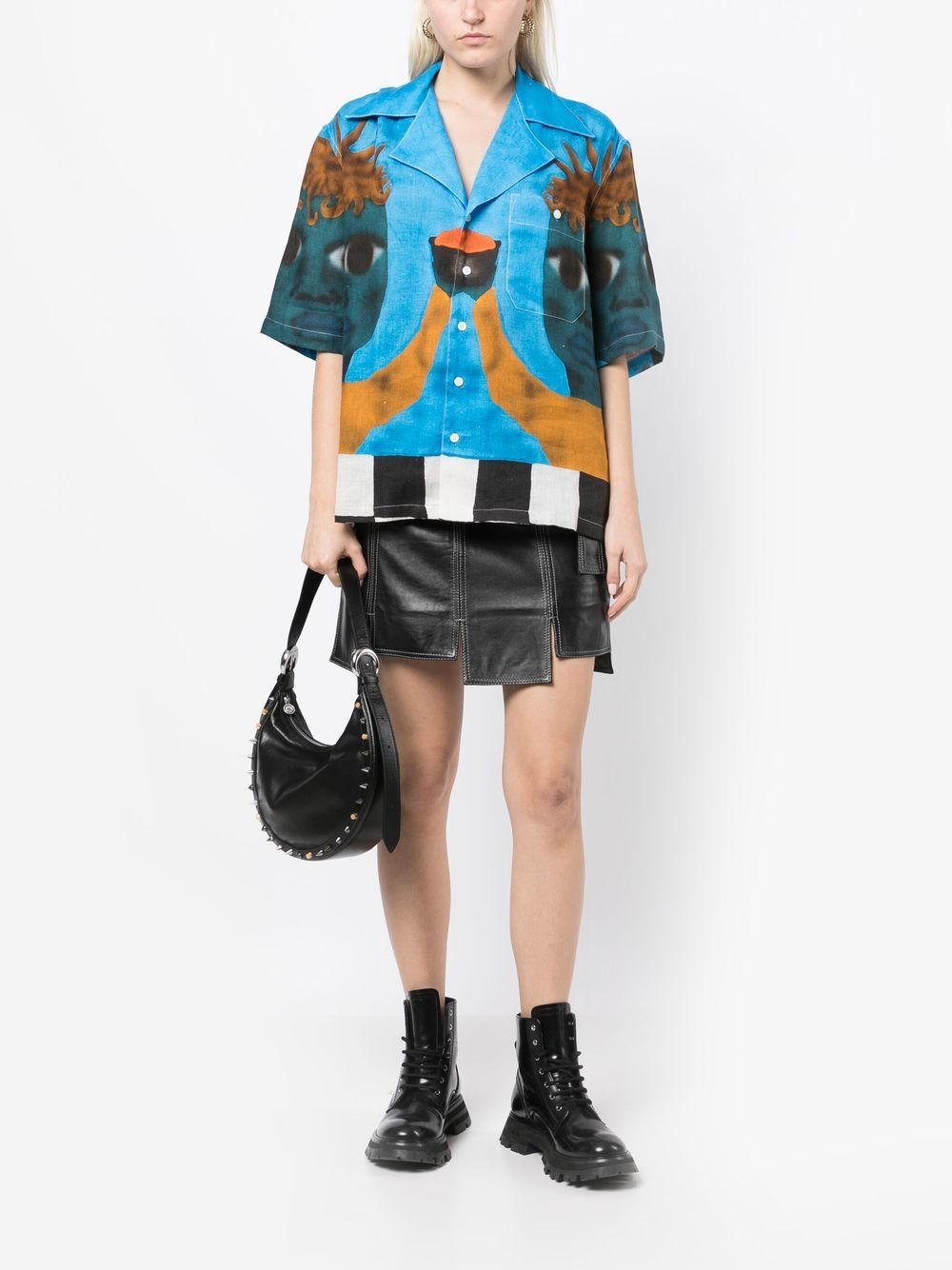 Charles Jeffrey Loverboy Blouse met print - Blauw