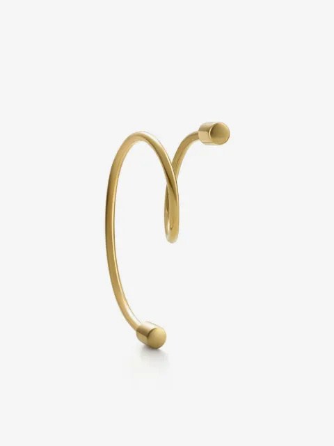 Shihara arete Twist Curl en oro amarillo de 18kt con diamante