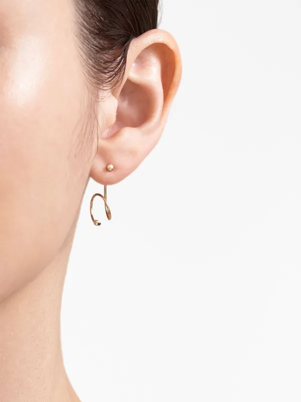 SHIHARA ピアス シングル(片耳) Shihara Twist Curl シングルピアス 18Kイエローゴールド