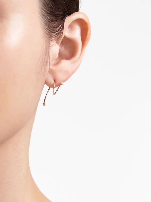Shihara Twist Curl シングルピアス 18Kイエローゴールド