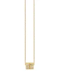 Shihara 18kt yellow gold 01 diamond cube necklace