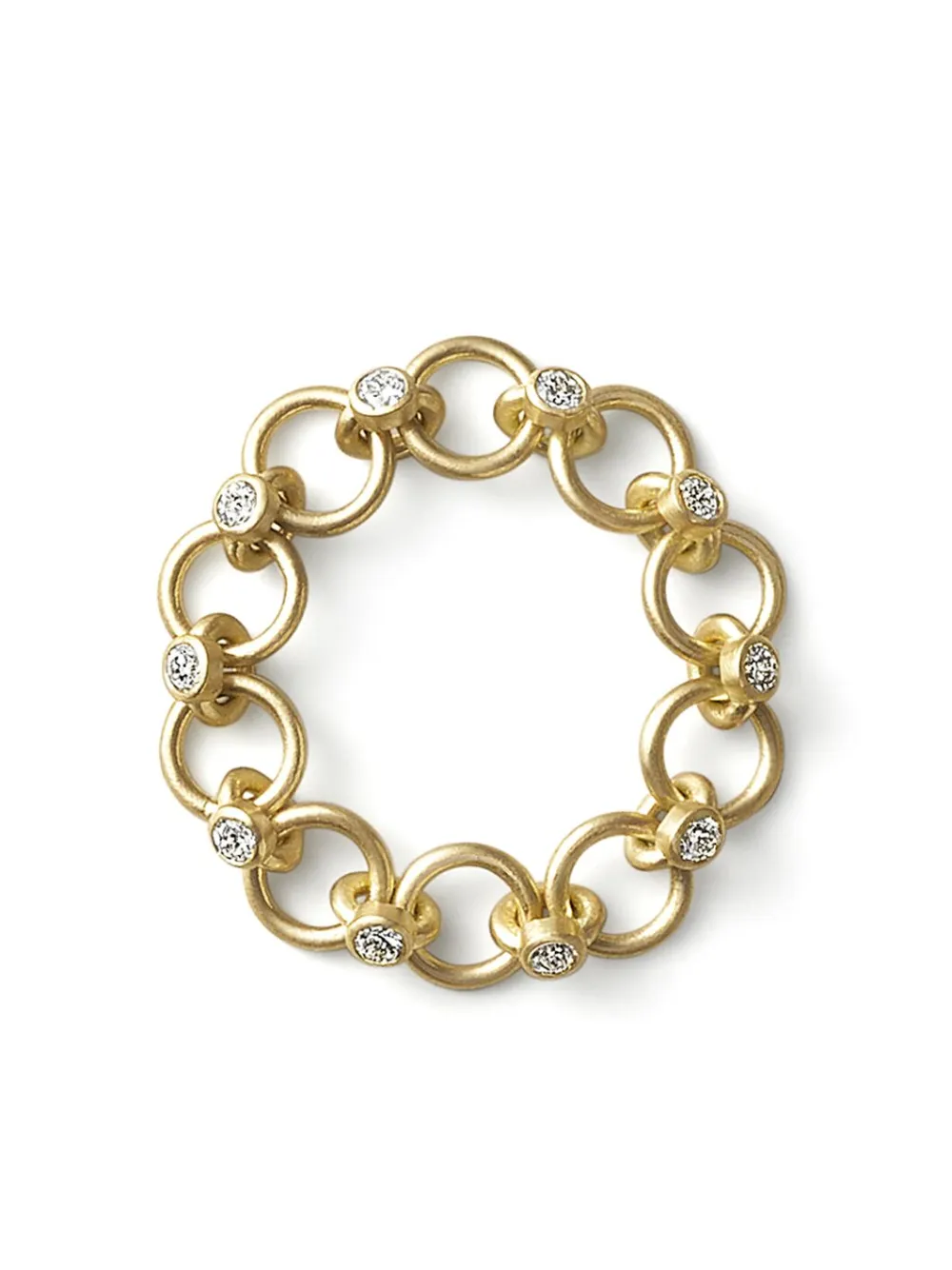 Shihara Anello Link 02 in oro giallo 18kt con diamante