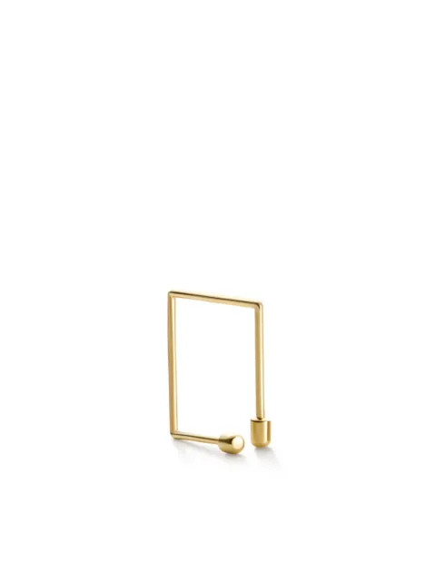 Shihara 18kt yellow gold Twist Square 02 single earring