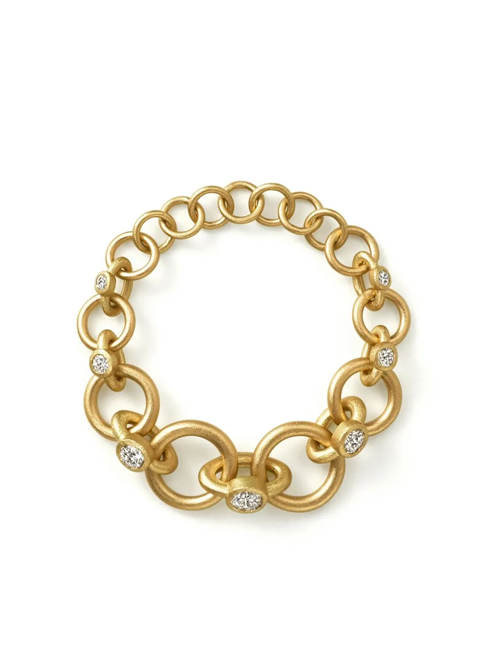Shihara Anello Link 01 in oro giallo 18kt con diamante