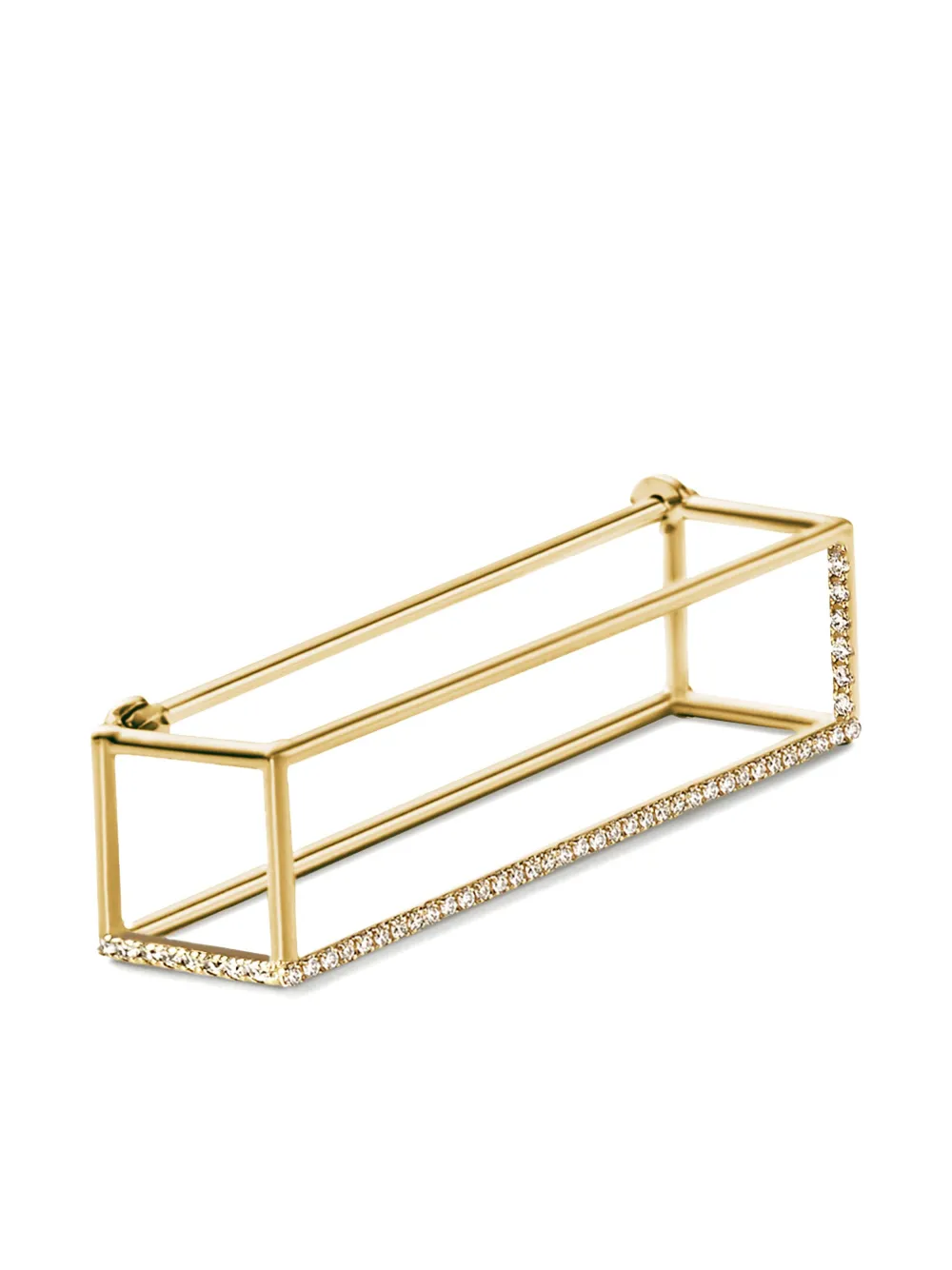 18kt yellow gold prism 30 diamond single earring