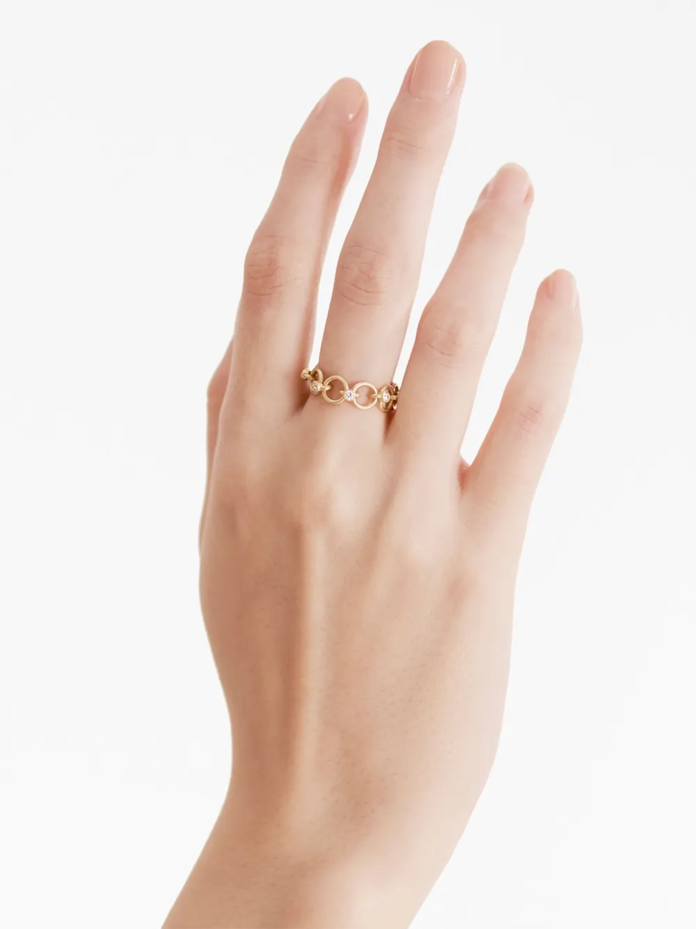 Shihara 18kt yellow gold Link 02 diamond ring | Image 2