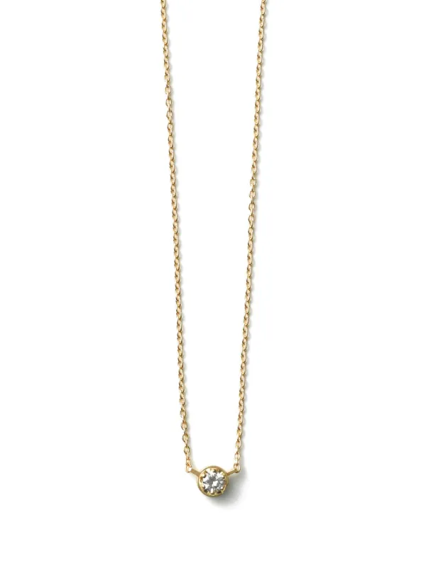 Gold necklace single on sale diamond