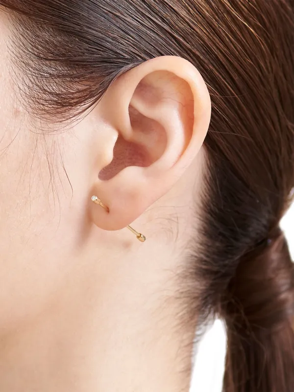 Shihara Twist Pin 03 ピアス 18Kイエローゴールド | ゴールドトーン