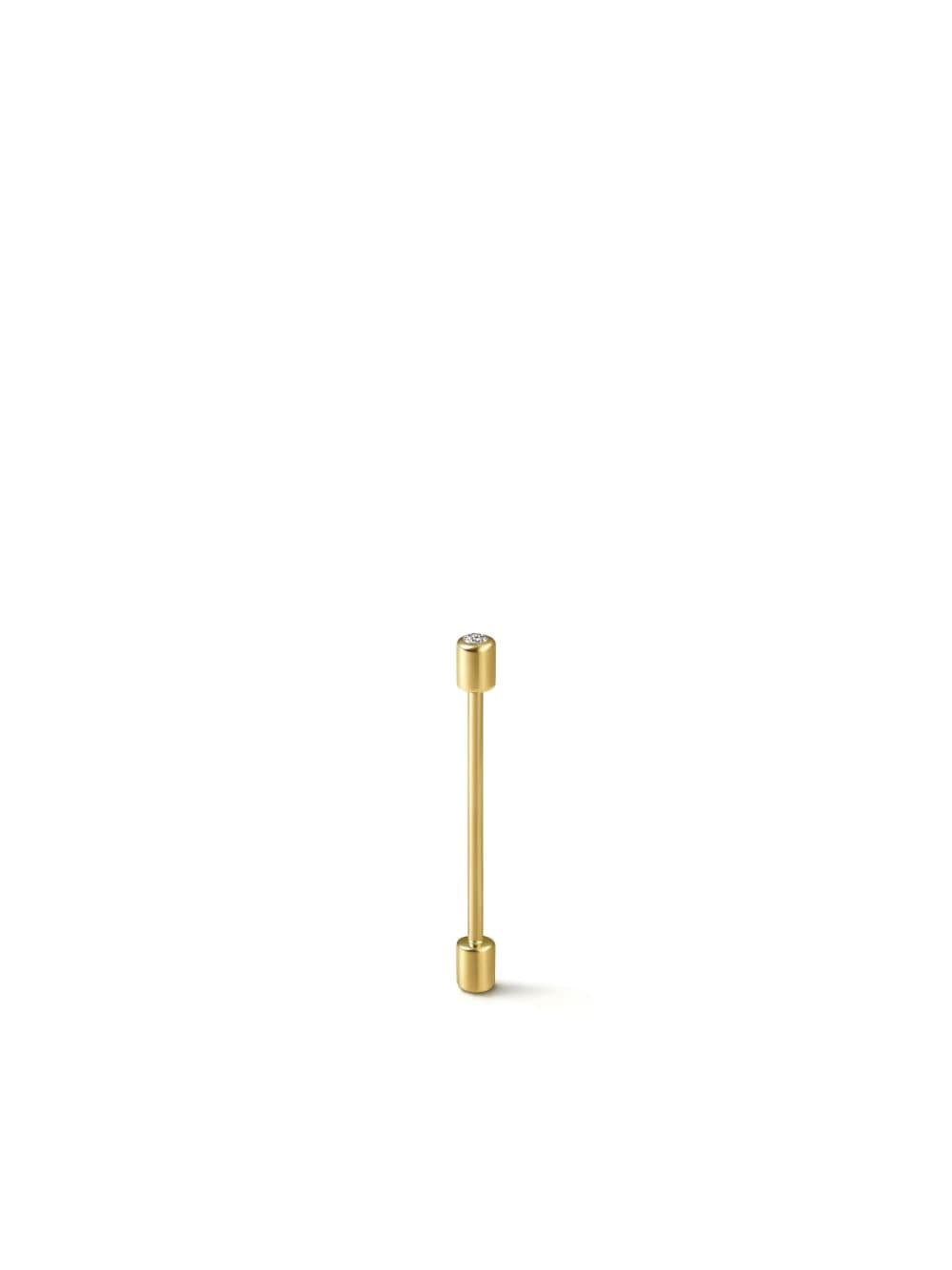 Shop Shihara 18kt Yellow Gold Twist Pin 02 Diamond Earring