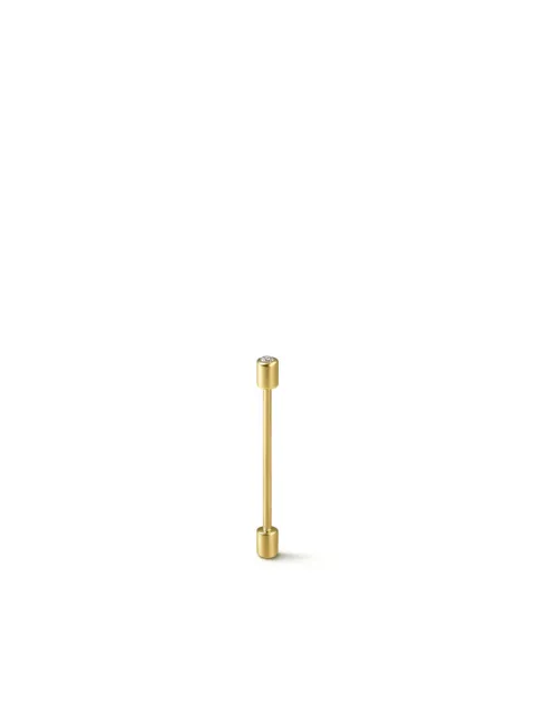 Shihara arete Twist Pin 02 en oro amarillo de 18kt con diamantes
