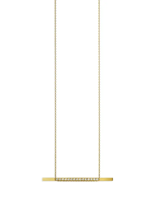 Gold bar clearance pendant with diamonds