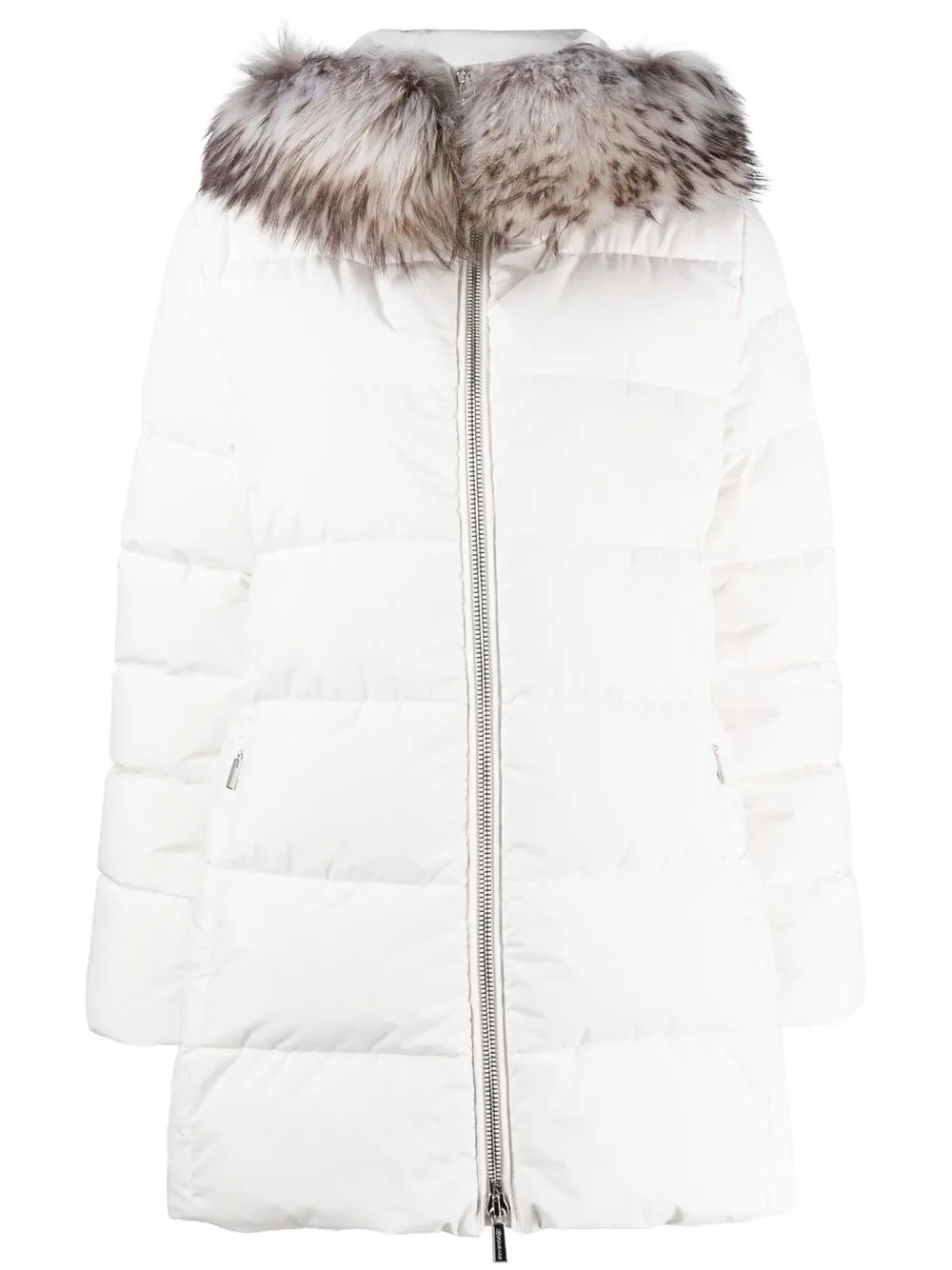 

Moorer zip-up padded coat - White