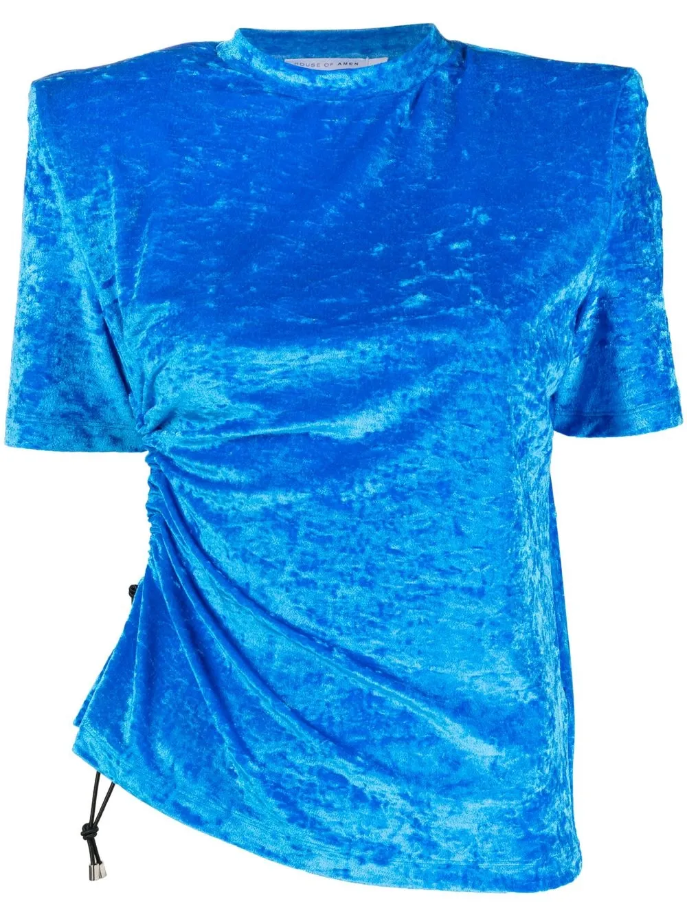 

Amen velvet short-sleeve T-shirt - Blue