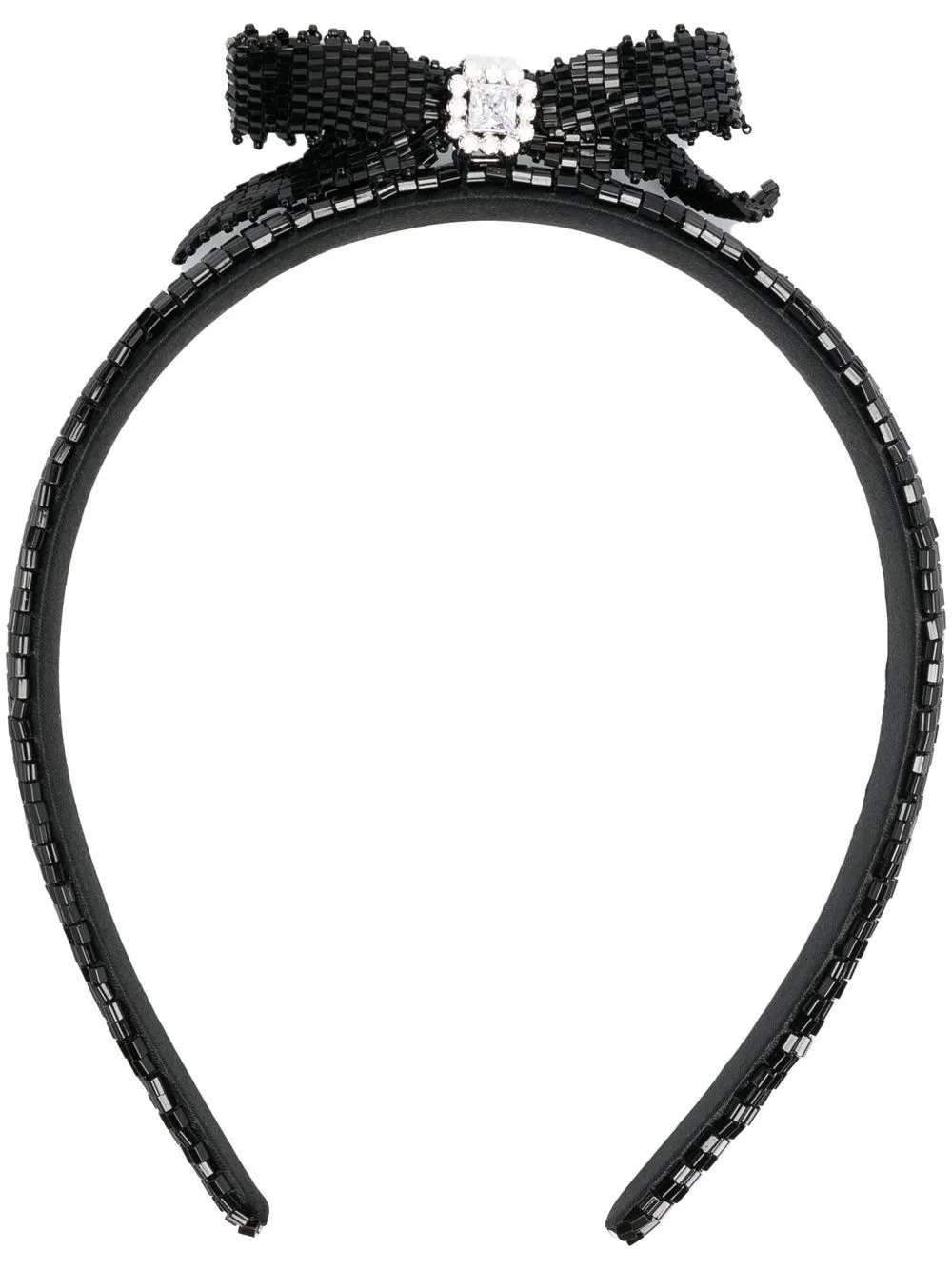 

SHUSHU/TONG bow-appliqué embellished headband - Black