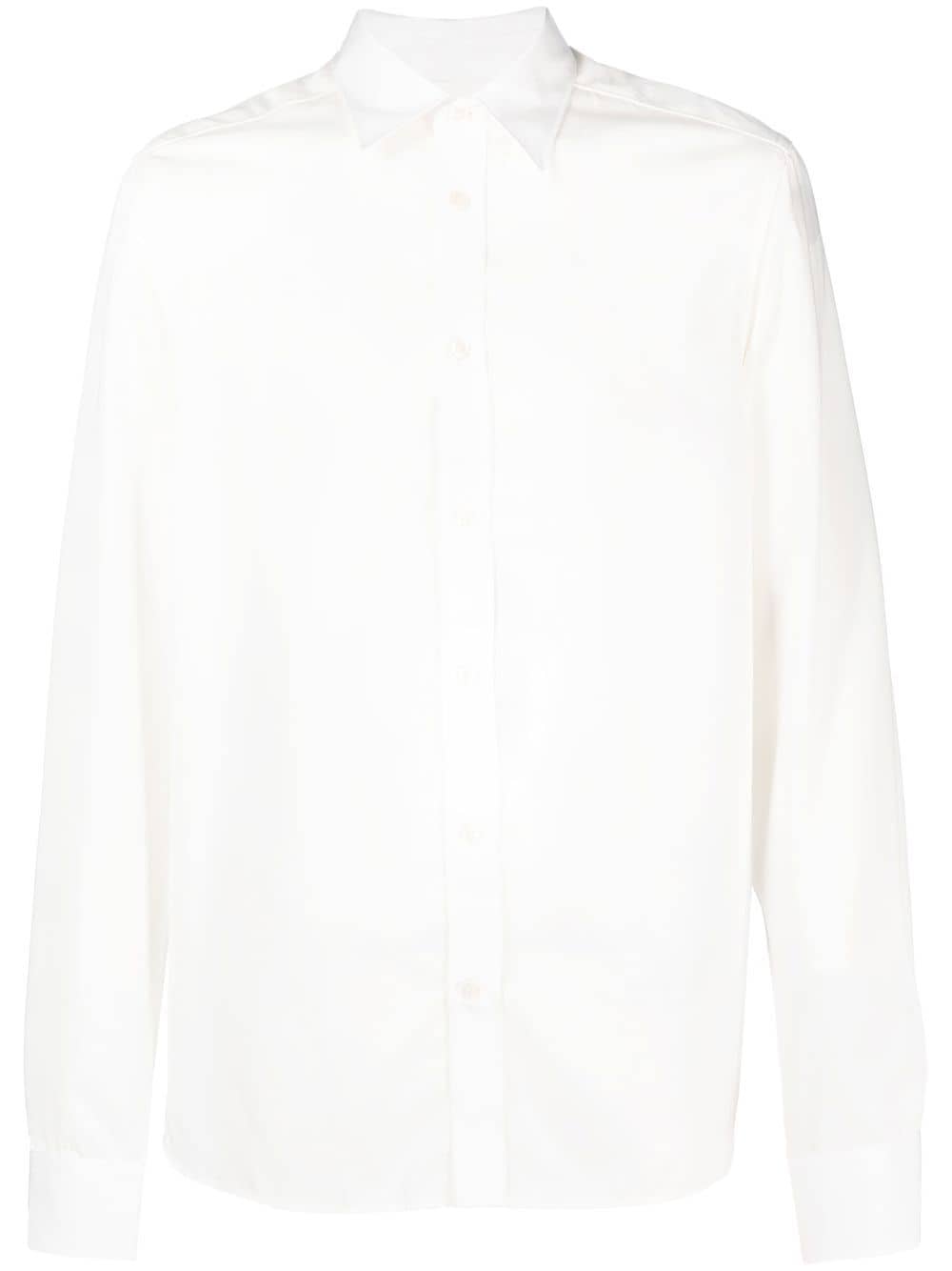 j.lindeberg chemise cintrée à boutonnière sur le devant - blanc