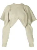 Alexander Wang draped-sleeve knit jumper - Green