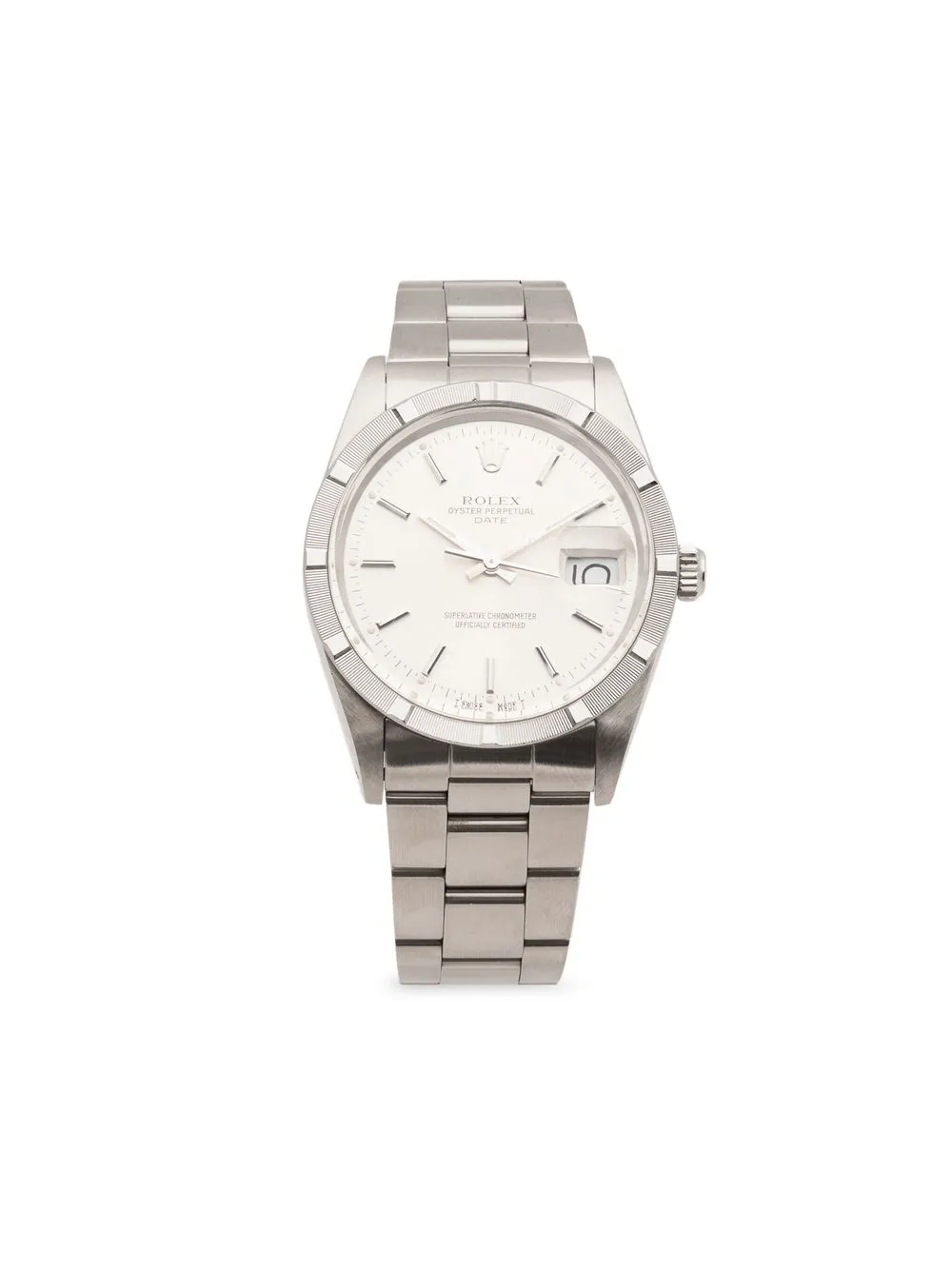 

Rolex 1996 pre-owned Oyster Perpetual Date 34mm - Silver