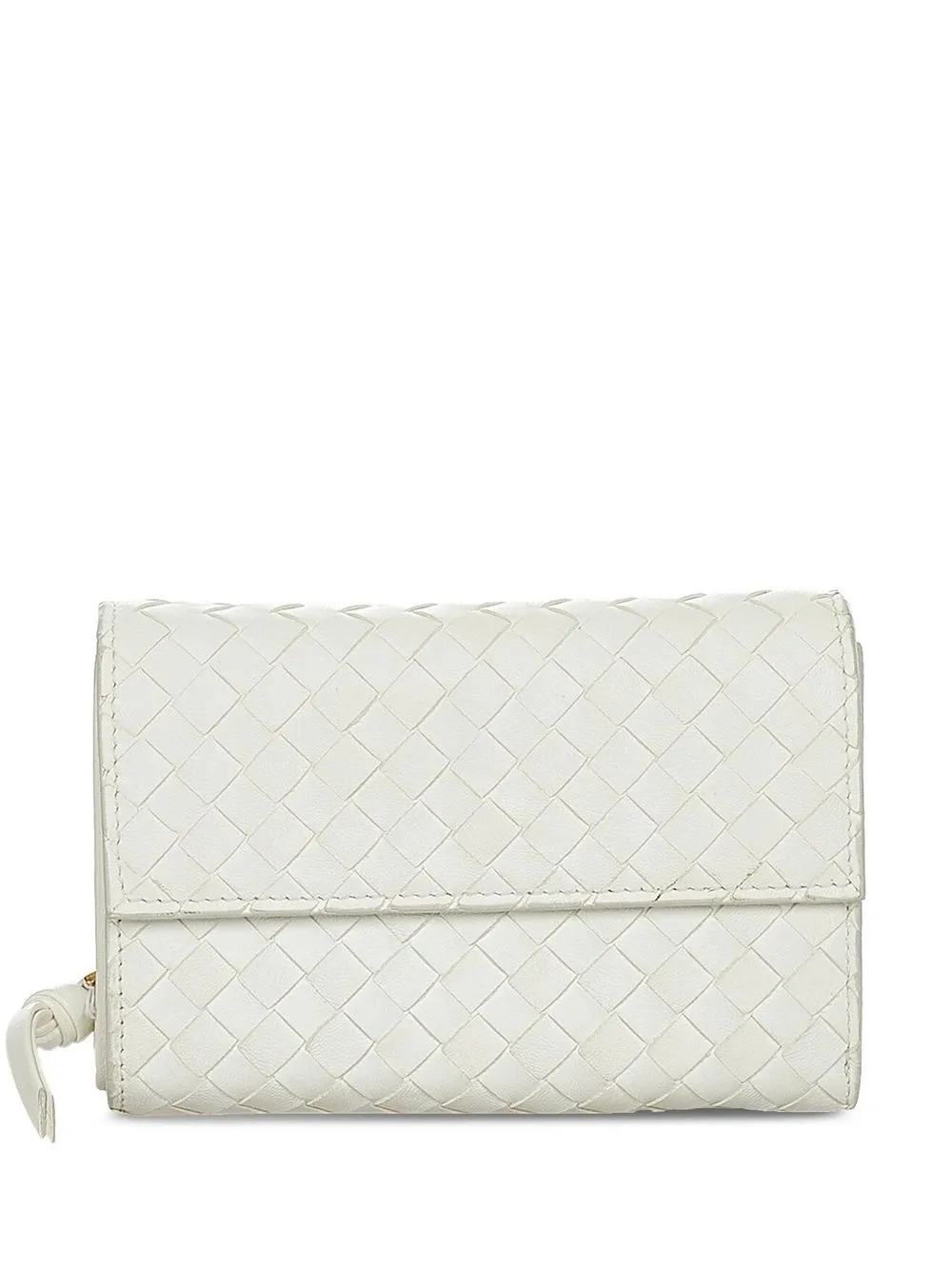 

Bottega Veneta Pre-Owned cartera compacta Maxi Intrecciato - Blanco