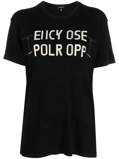 R13 slogan-print T-shirt