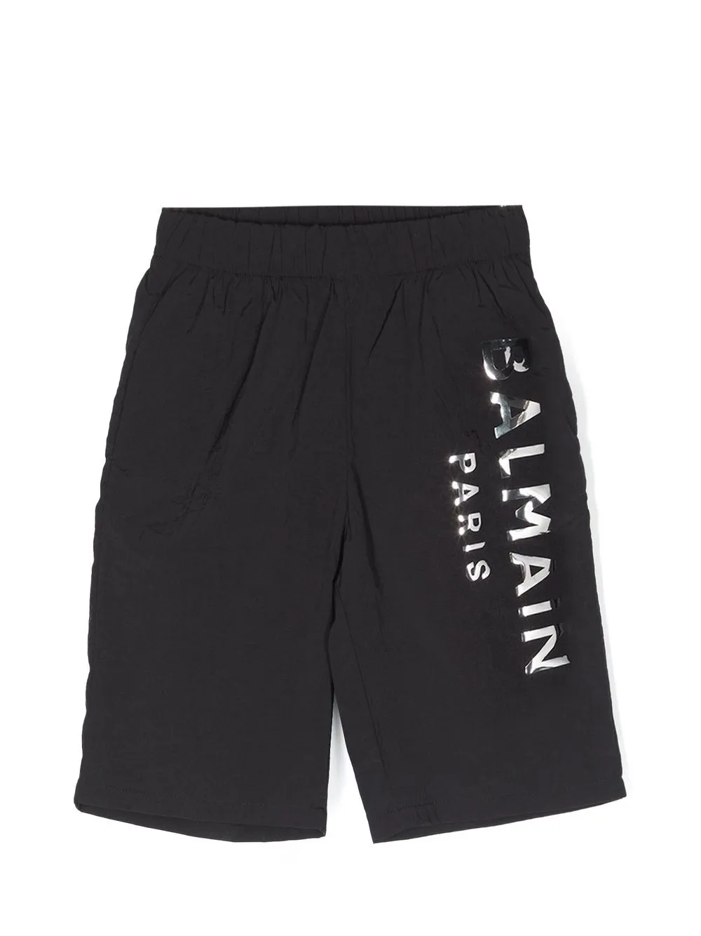 

Balmain Kids shorts de playa con logo estampado - Negro