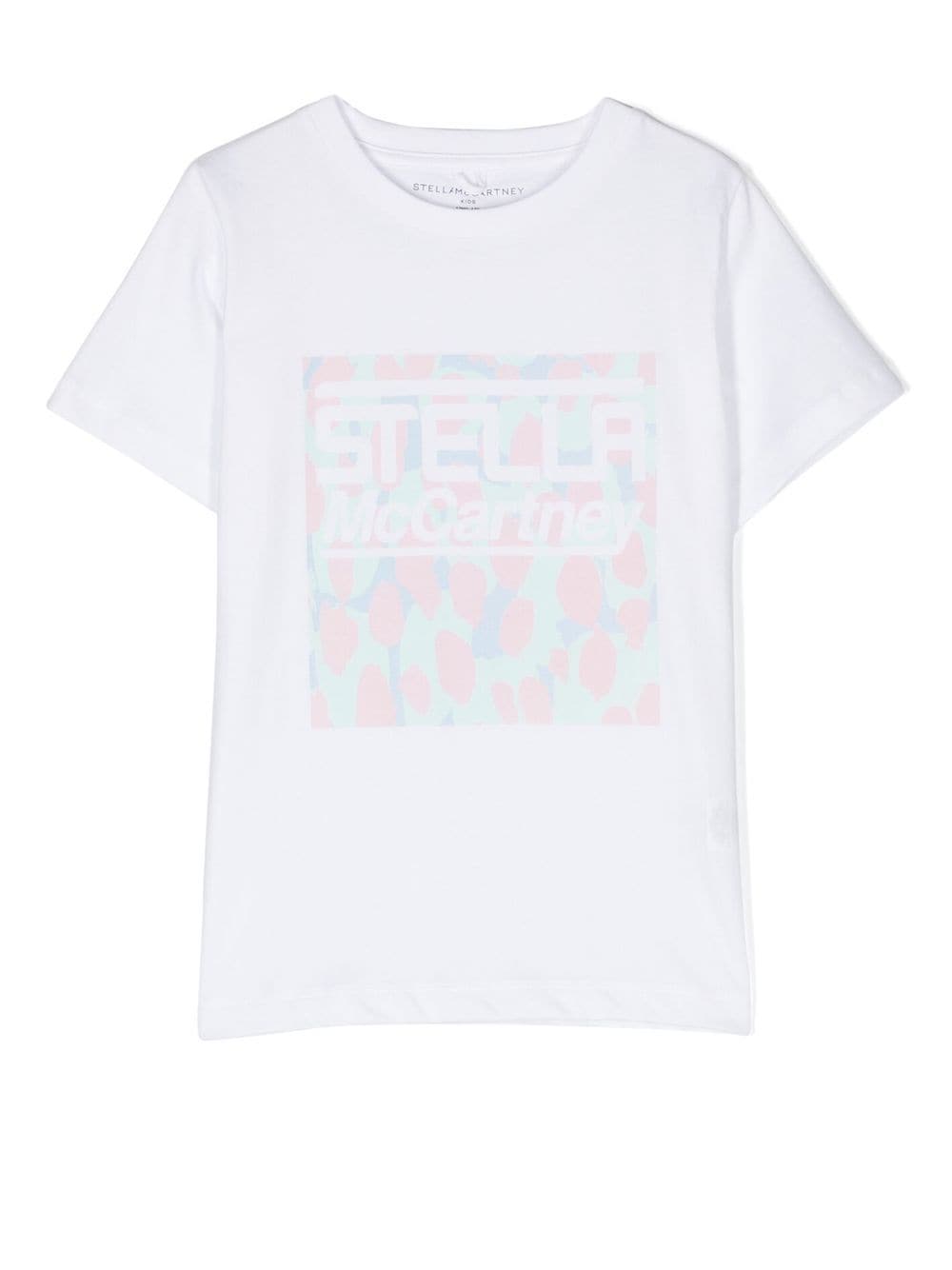 Stella Mccartney Kids' Logo-print Cotton T-shirt In White