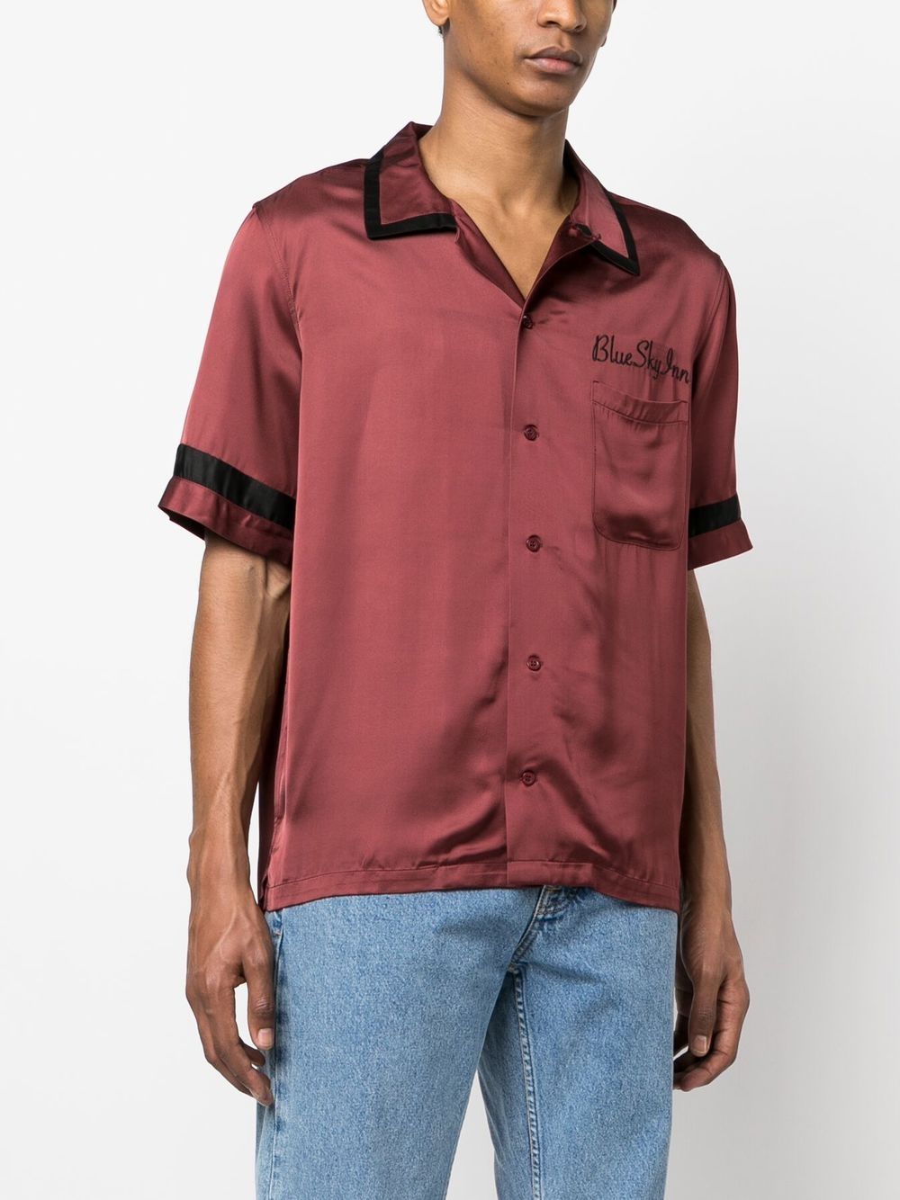 Red Camp Collar Shirt