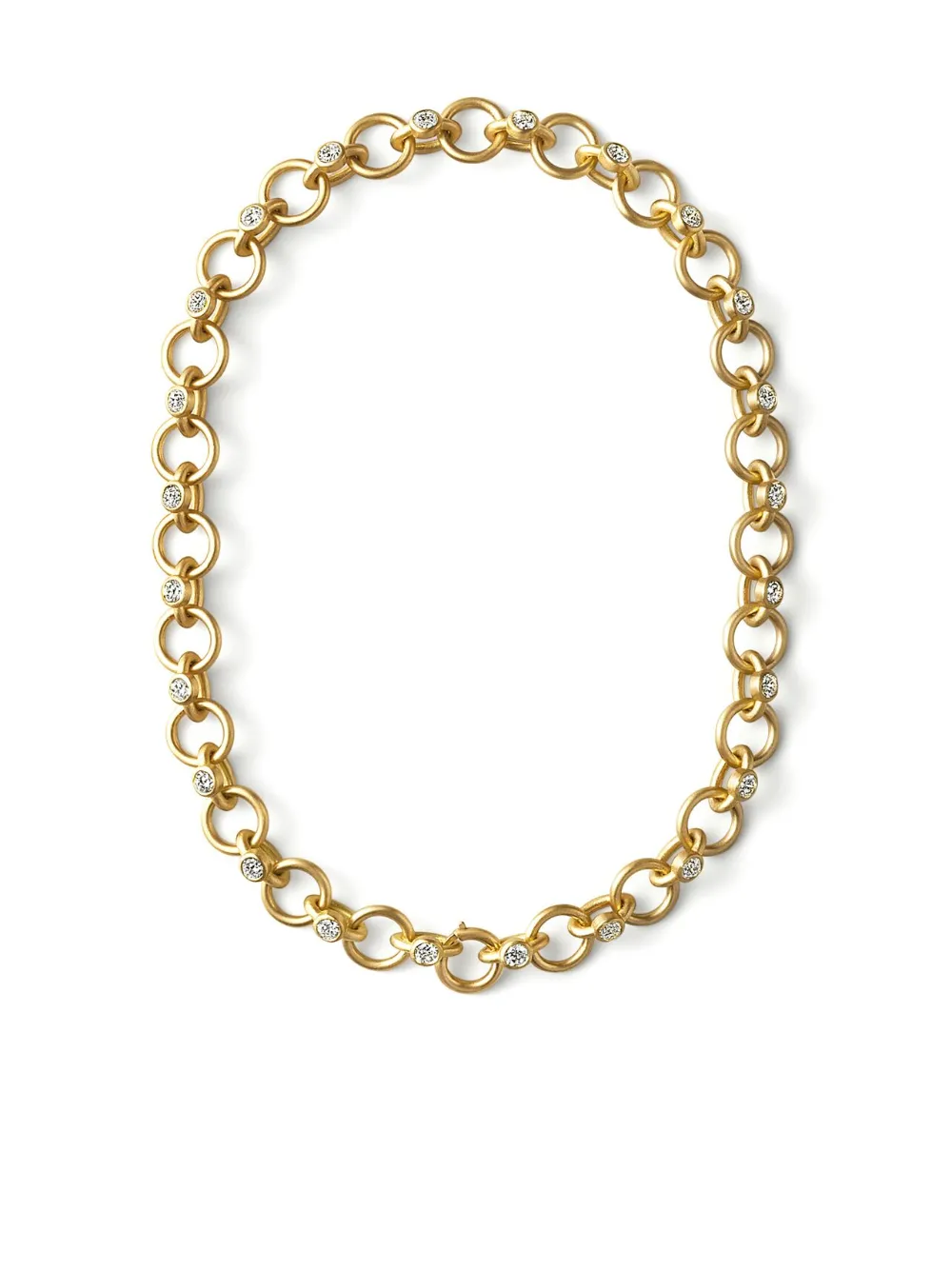 Shihara 18kt yellow gold diamond chain-link bracelet