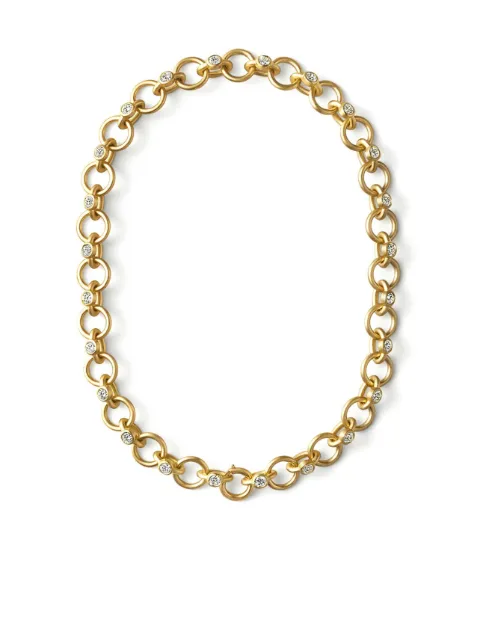 Shihara 18kt yellow gold diamond chain-link bracelet