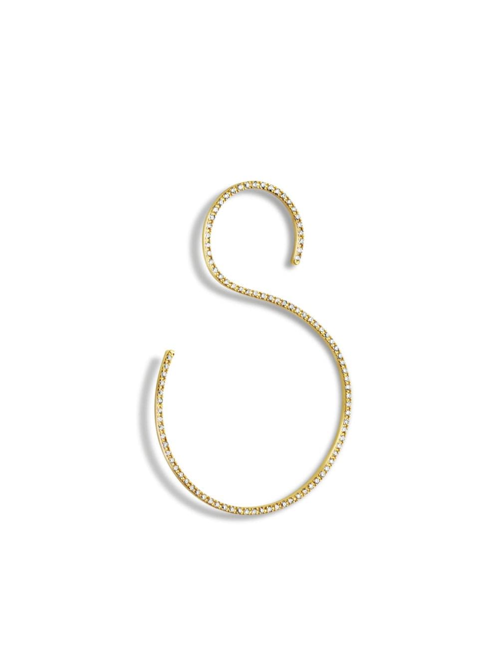 Shop Shihara 18kt Yellow Gold S Diamond Earring