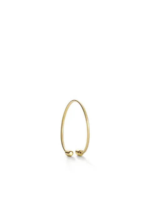 Shihara 18kt yellow gold Twist Round 02 hoop earring