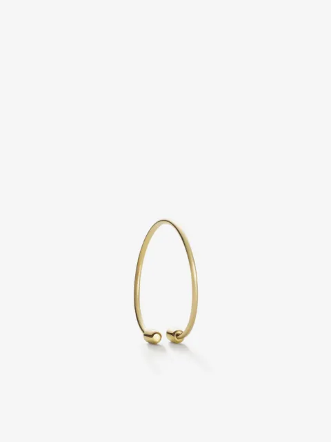 Shihara 18kt yellow gold Twist Round 02 hoop earring