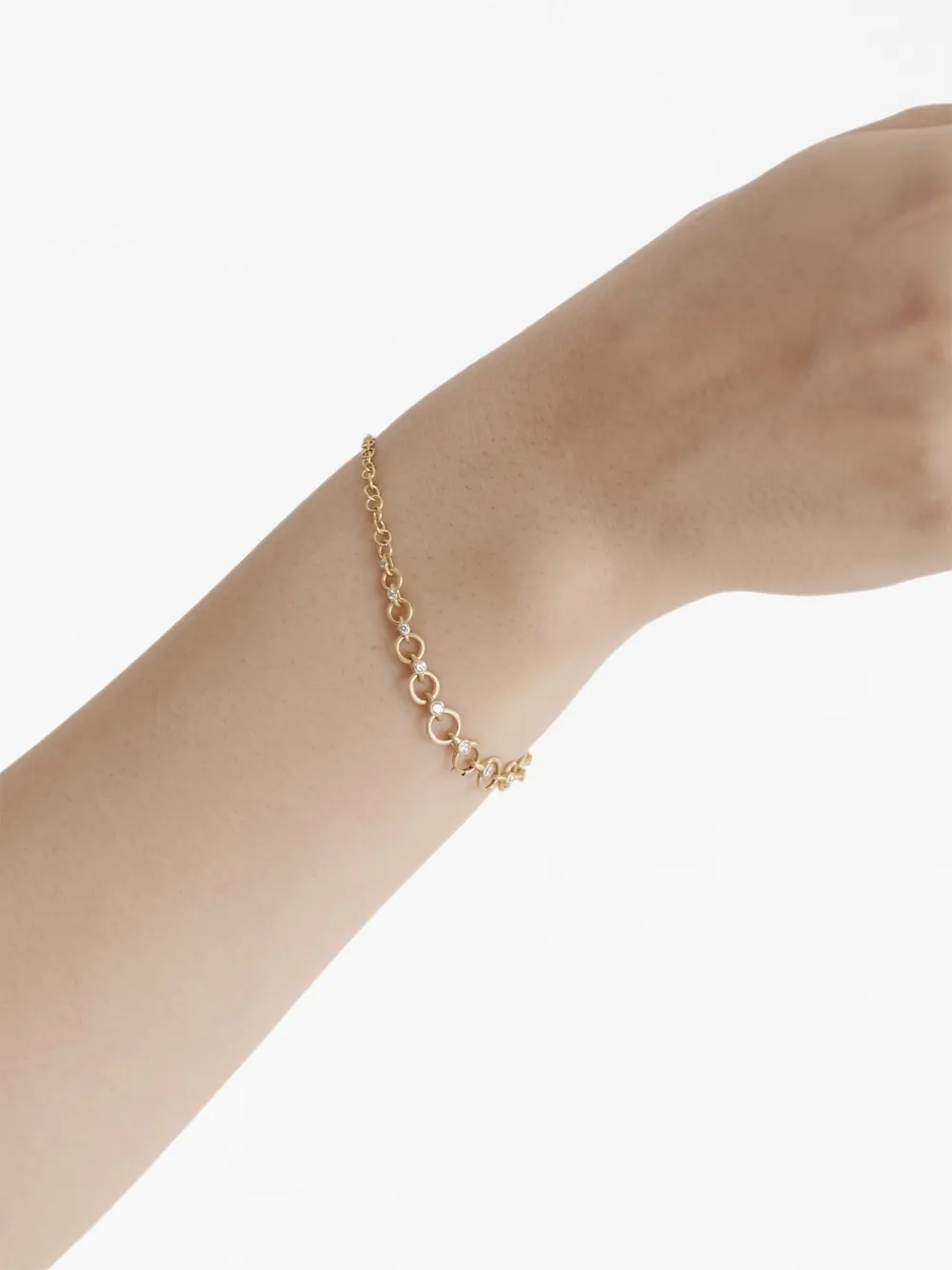 Shihara 18kt Yellow Gold Link 01 Diamond Bracelet In Gold