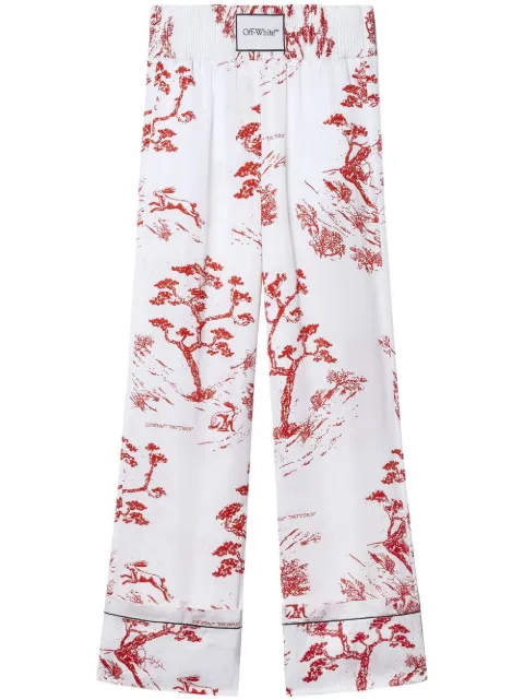 Off-White logo-patch pyjama trousers