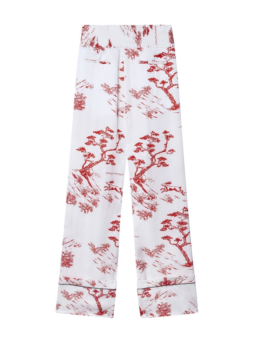 Off-White Pyjamabroek met logopatch - Wit