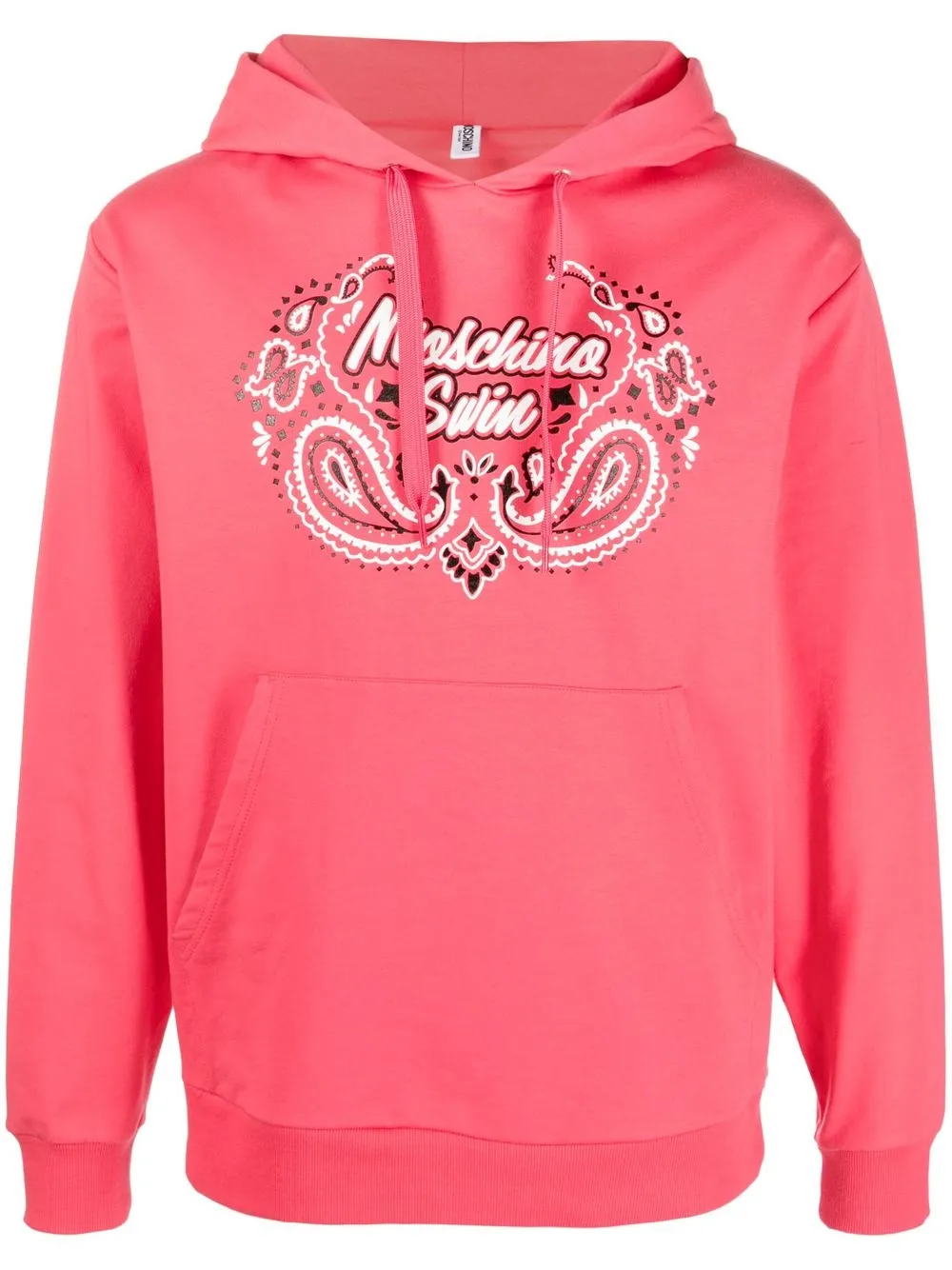 

Moschino bandana-print logo-print hoodie - Pink