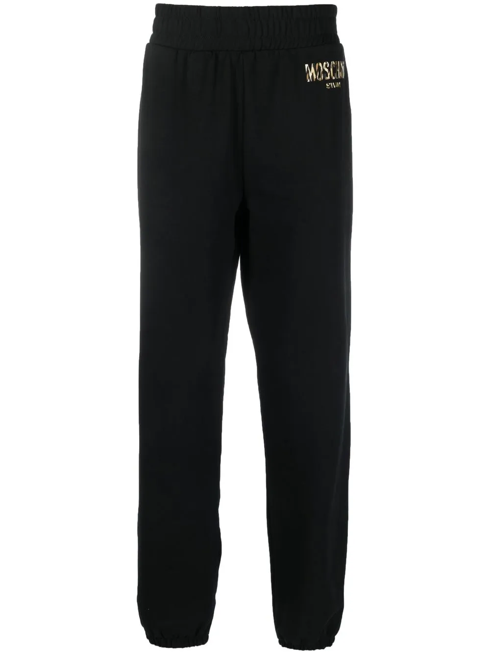 

Moschino leopard-print logo track pants - Black