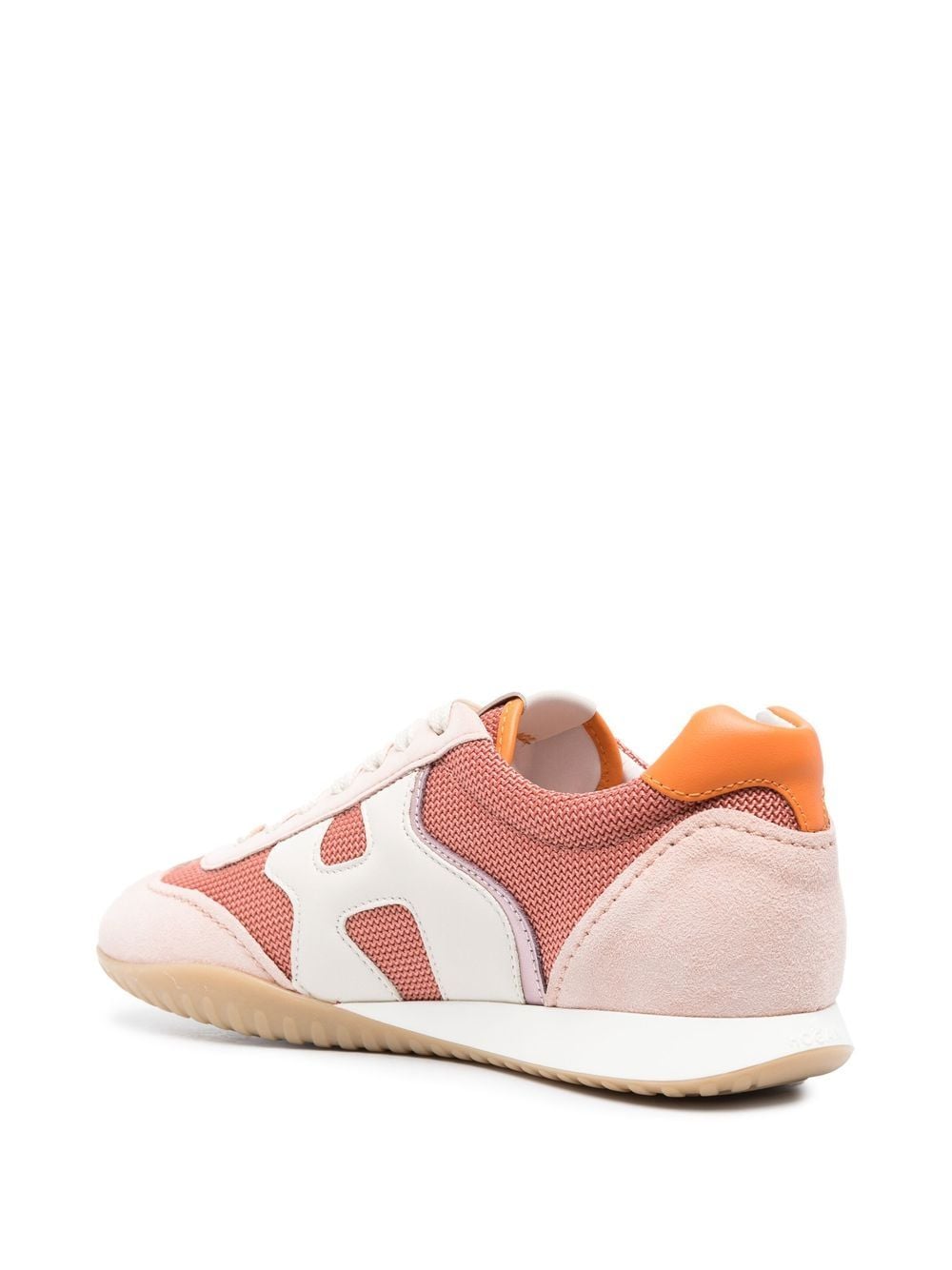 Shop Hogan Olympia-z Leather Sneakers In Pink