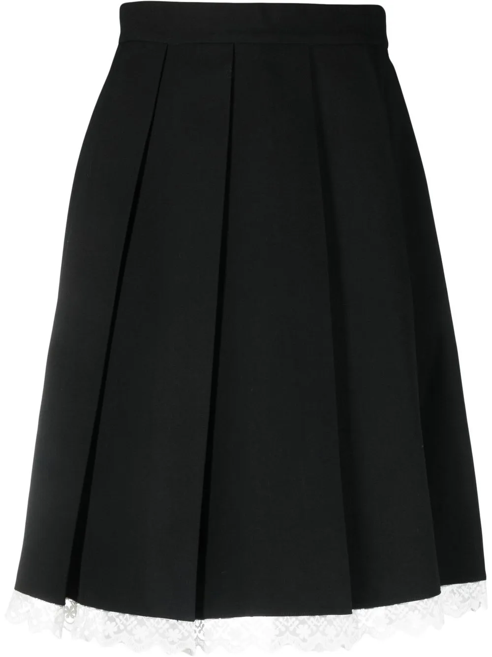 

SHUSHU/TONG lace-trim short-sleeved dress - Black