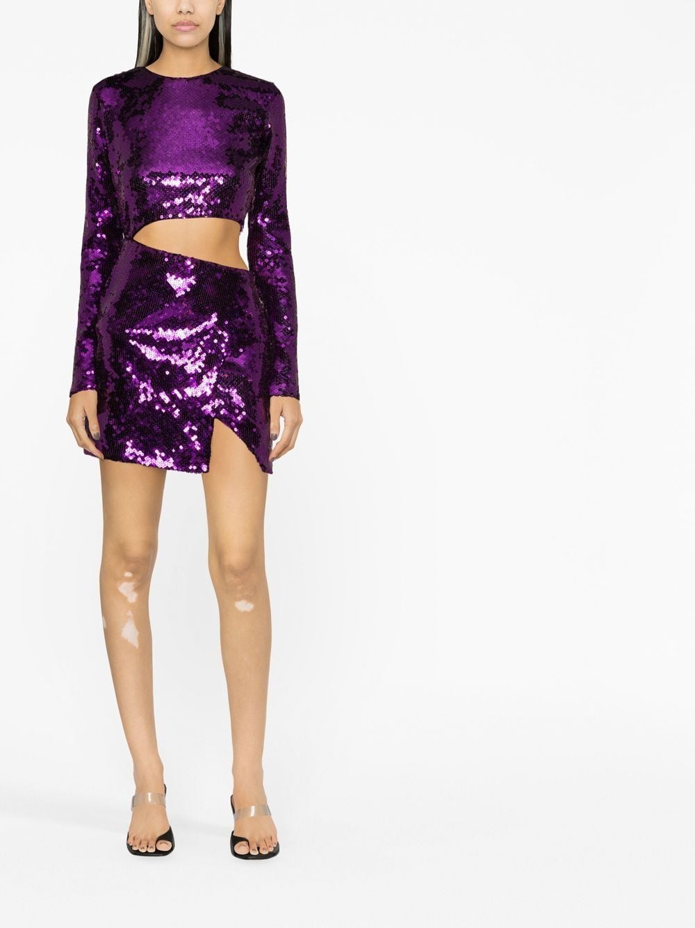 Shop The Andamane Gia Sequinned Minidress In 紫色