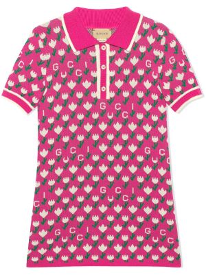 Gucci Kids Girls Pink GG Logo Sleeveless Pleated Party Dress