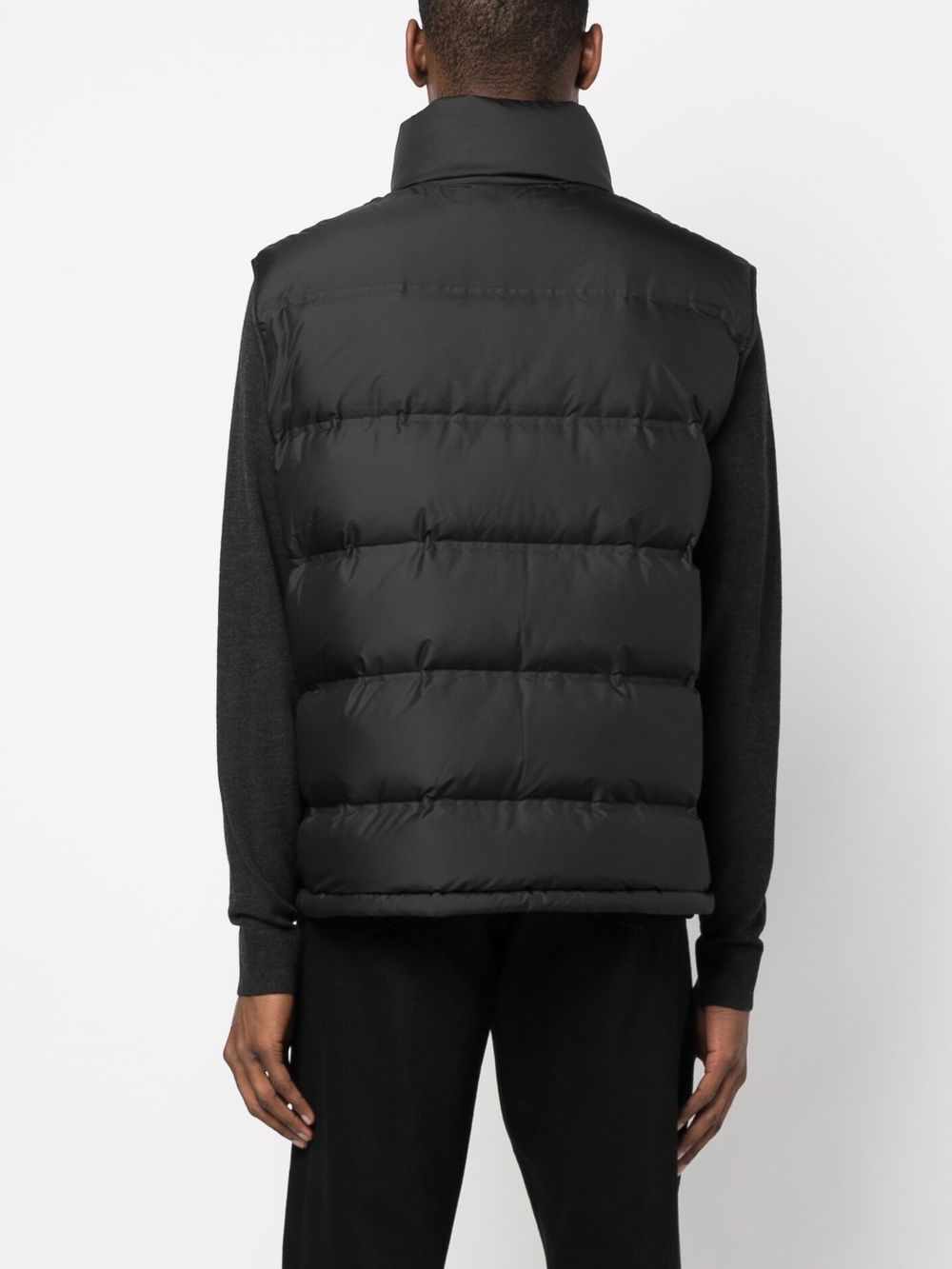 Shop Calvin Klein Stitchless Quilted Comfort Gilet Vest In Black