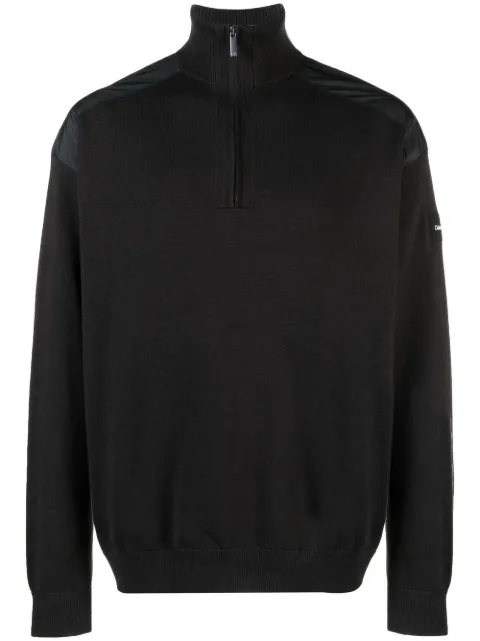 Calvin Klein cotton-blend quarter-zip jumper