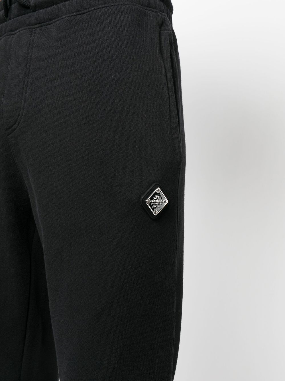 Shop J. Lindeberg Logo-patch Track Pants In Black