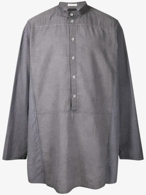 Nicolas Andreas Taralis band-collar cotton shirt 