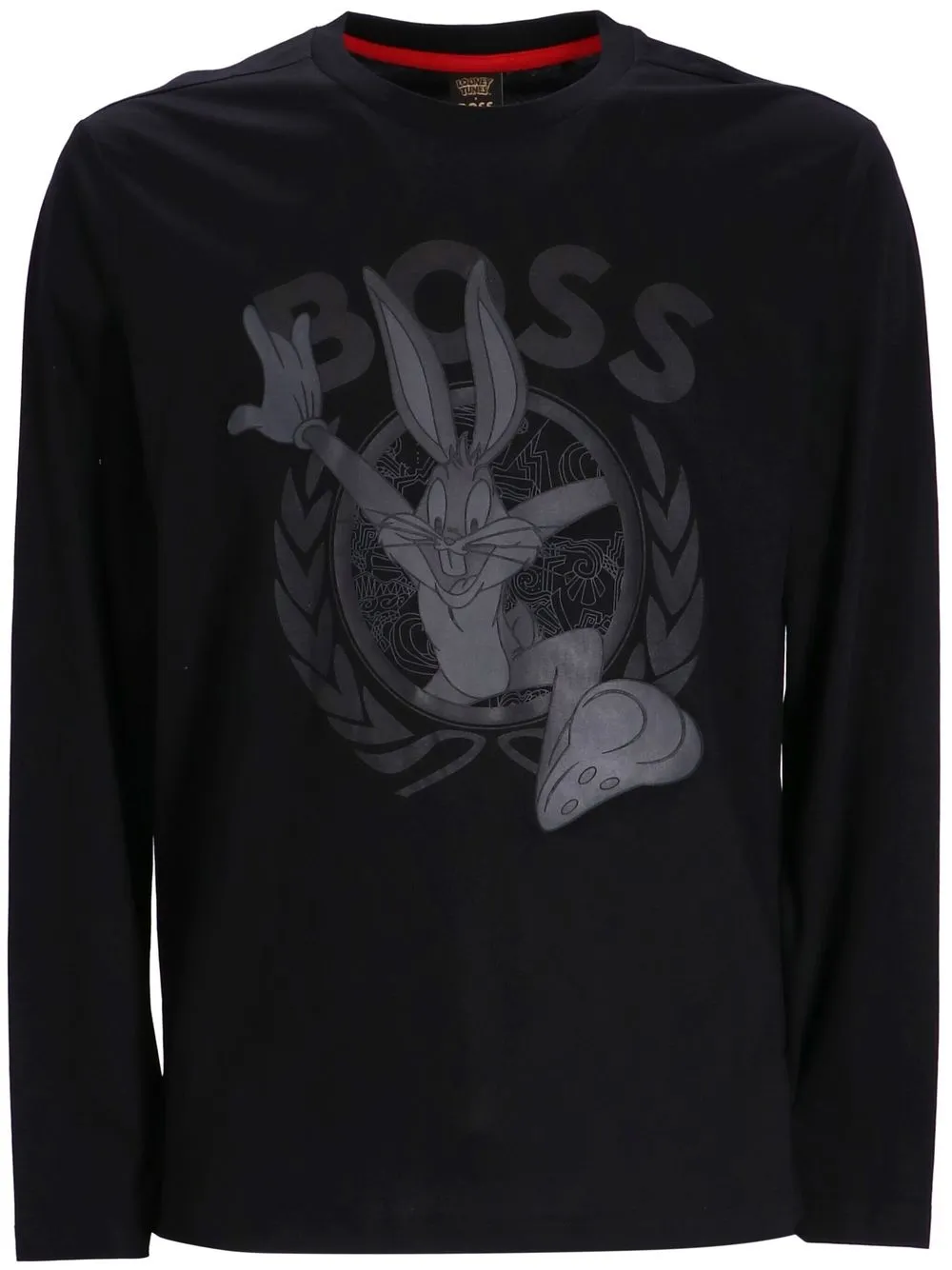 

BOSS logo-print detail sweatshirt - Black