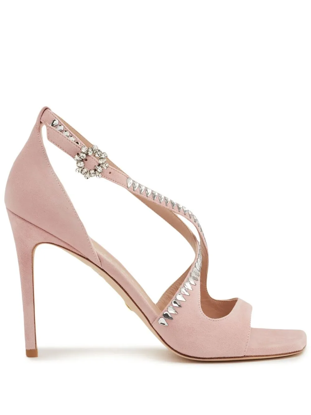 

Stuart Weitzman gemcut 100mm cut-out sandals - Pink