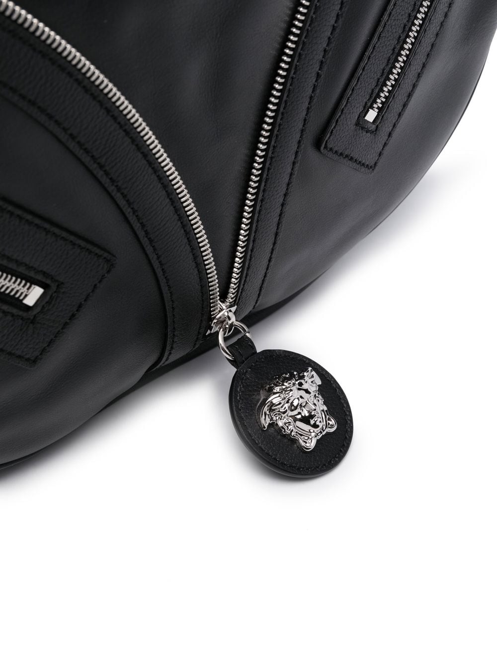 Shop Versace Repeat Shoulder Bag In Black