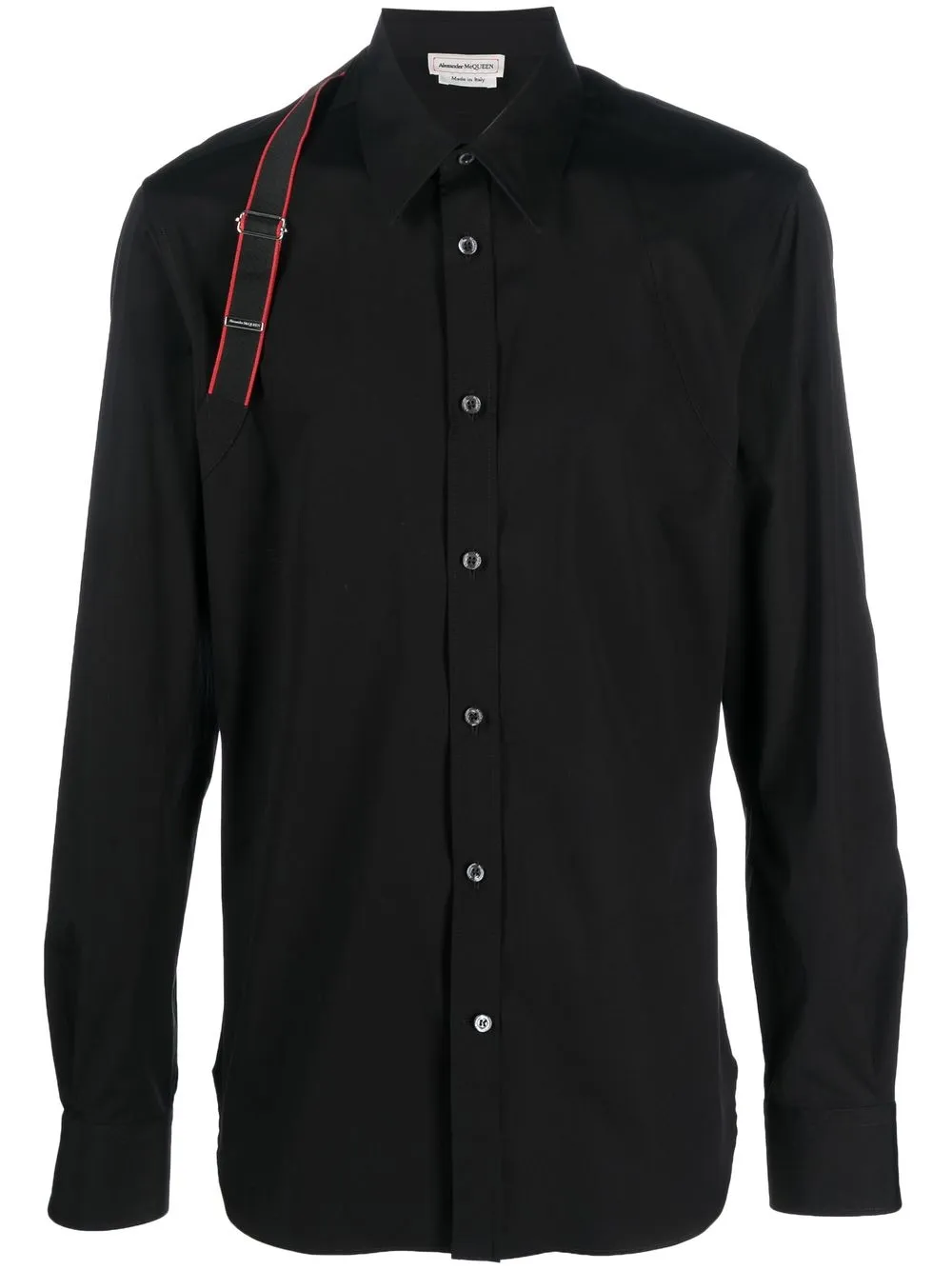 

Alexander McQueen single brace detail shirt - Black