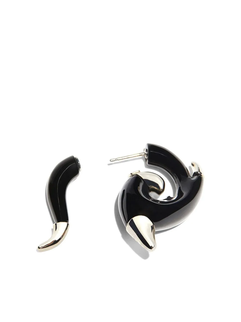 Dsquared2 Tweekleurige oorbel - Zwart
