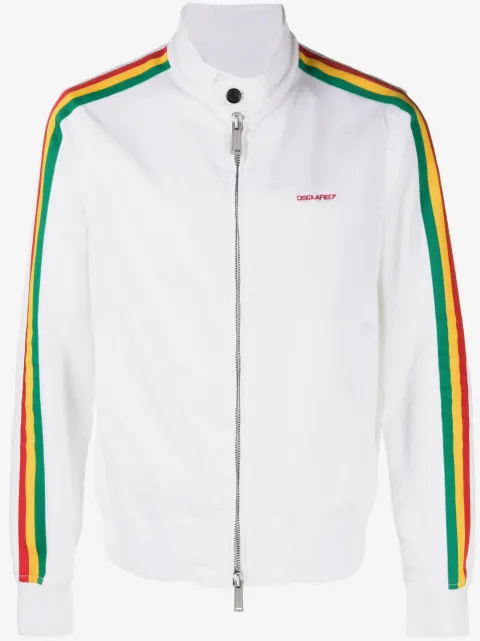 DSQUARED2 stripe-trim bomber jacket